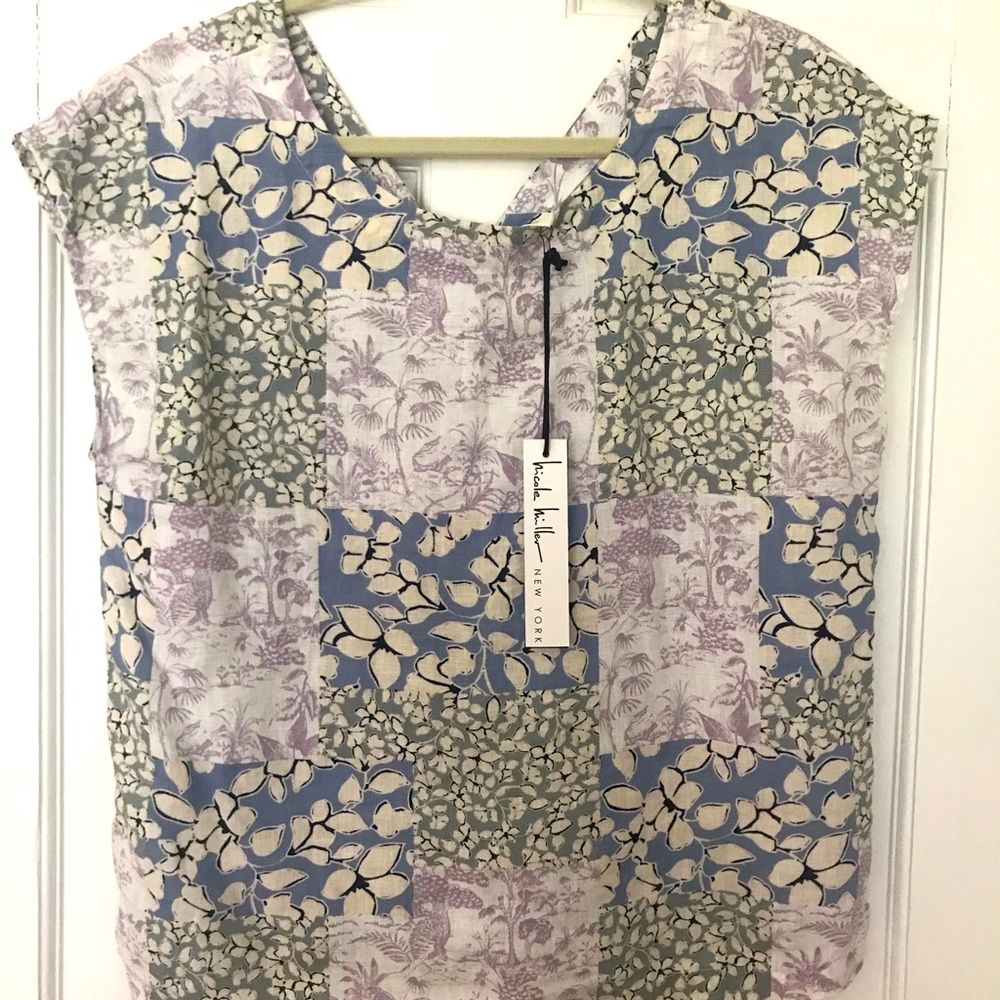 NICOLE MILLER LINEN TOP. NWT